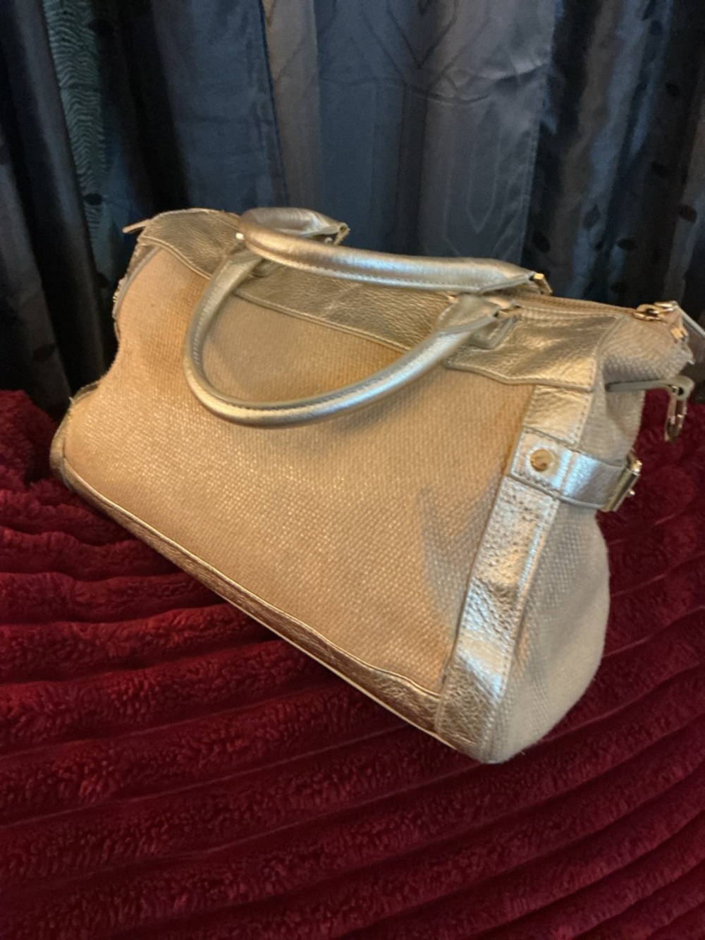 ✨TORY BURCH✨ Gold and Tan Designer Satchel - Picture 4 of 13